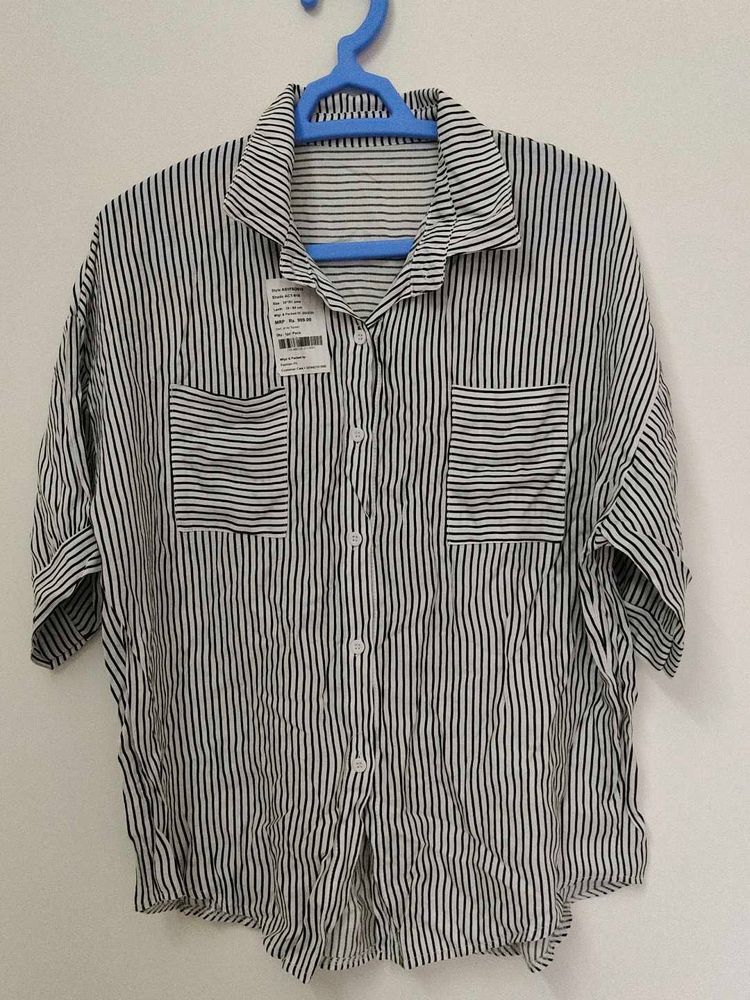 Striped Button-Down Shirt