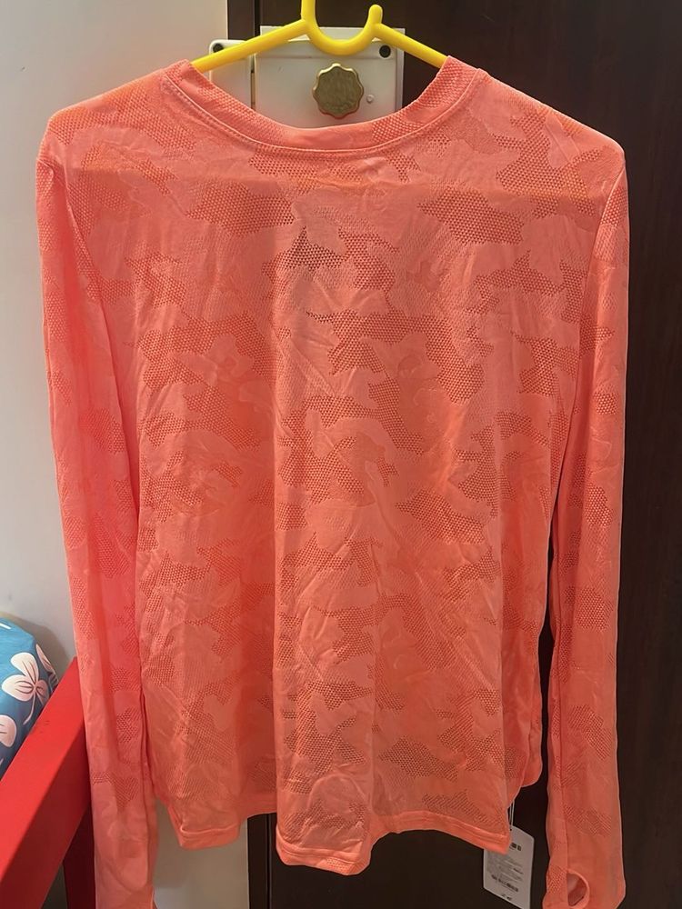 Salmon Camo Long Sleeve Top