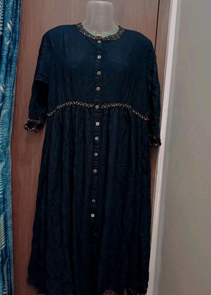 AHIKA Anaarkali Black Kurta