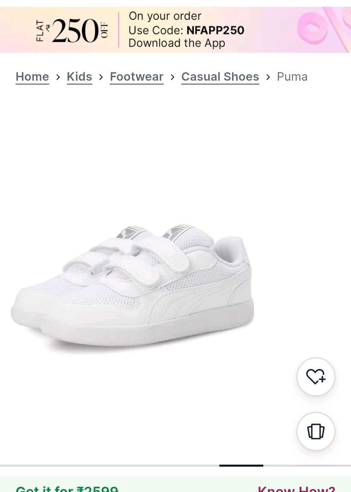 Puma White Sneakers Kids