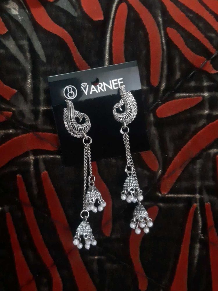 Varnee Peacock Jhumka Earrings