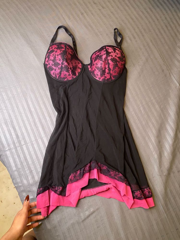 Pink &amp; Black Babydoll