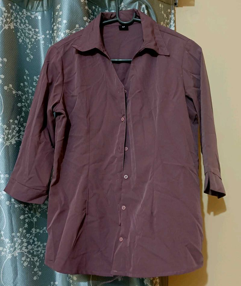 Vintage Style Plum Blouse