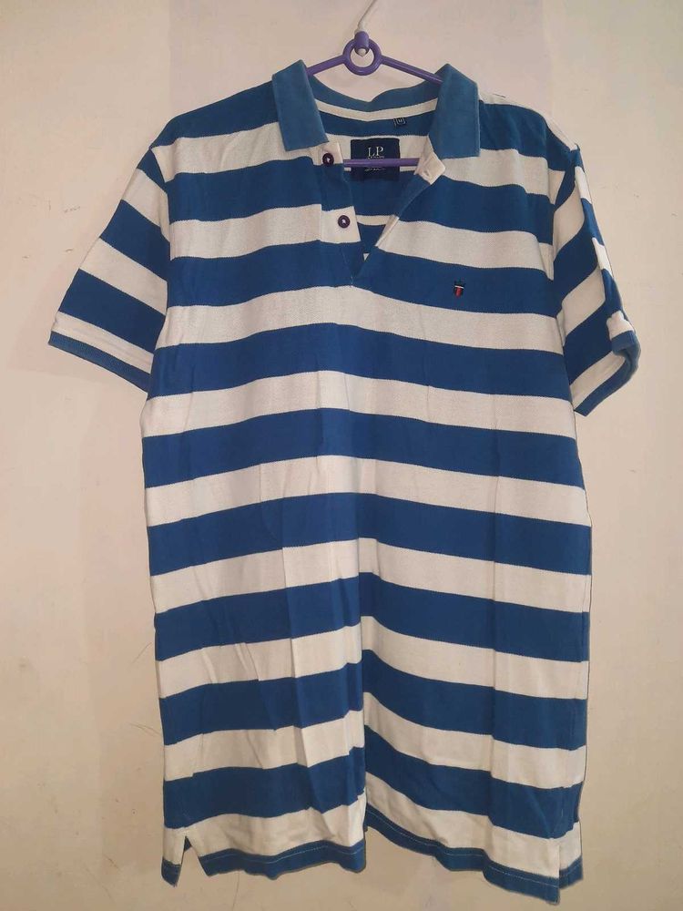 Striped Blue &amp; White Shirt