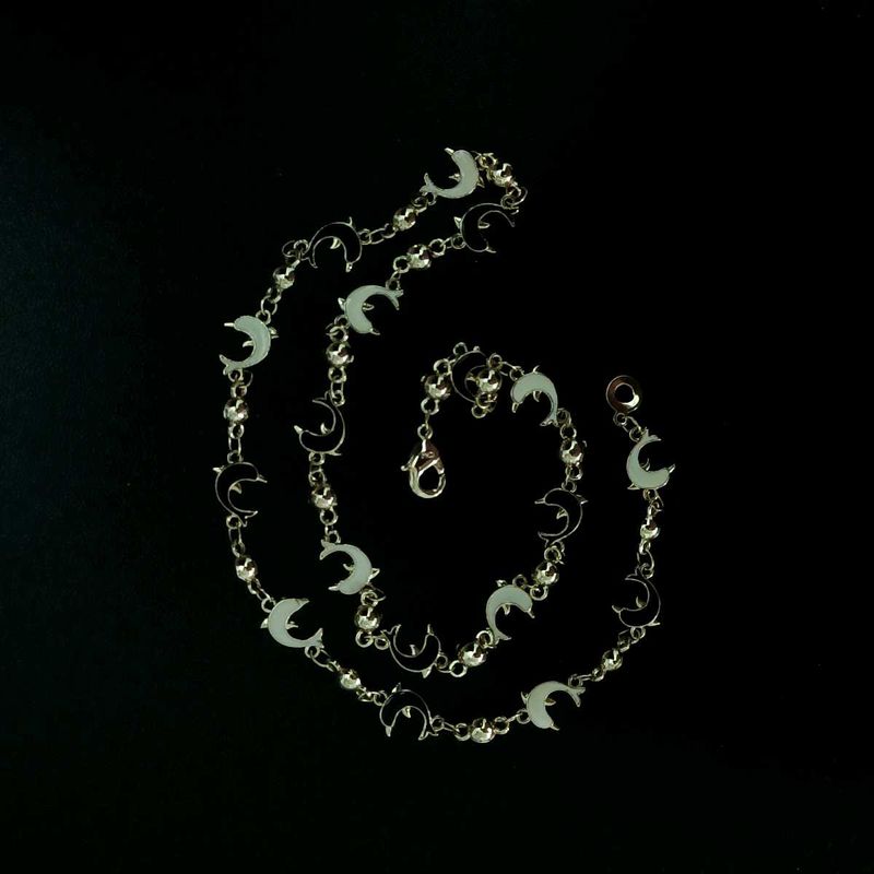 vintage dolphin charm necklace