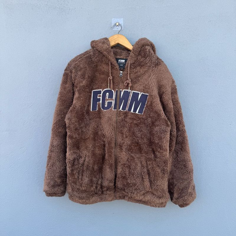 FCMM Brown Fuzzy Hoodie Jacket