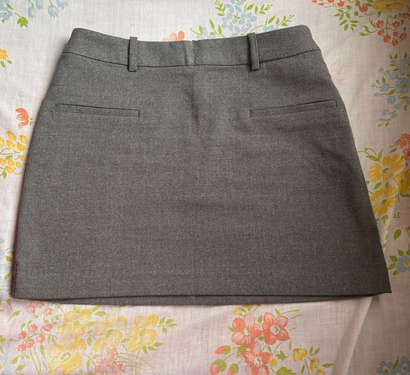 Gray Mini Skirt