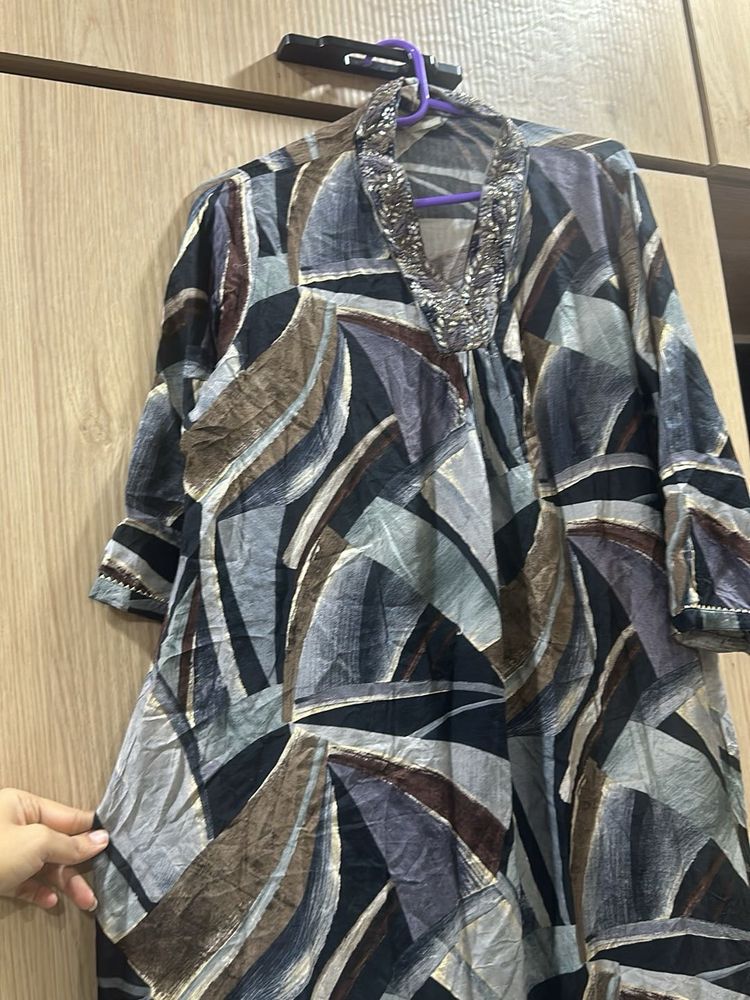 Abstract Print Kurta