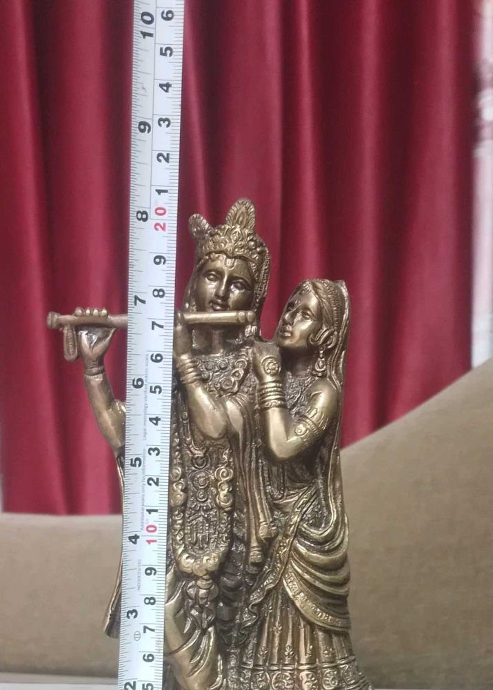 Radha Krishna Pure Brass Murti