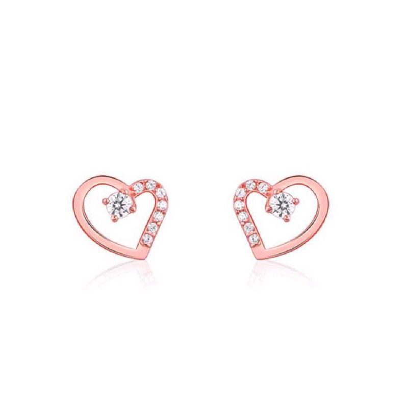 925 Real Silver Heart Earrings