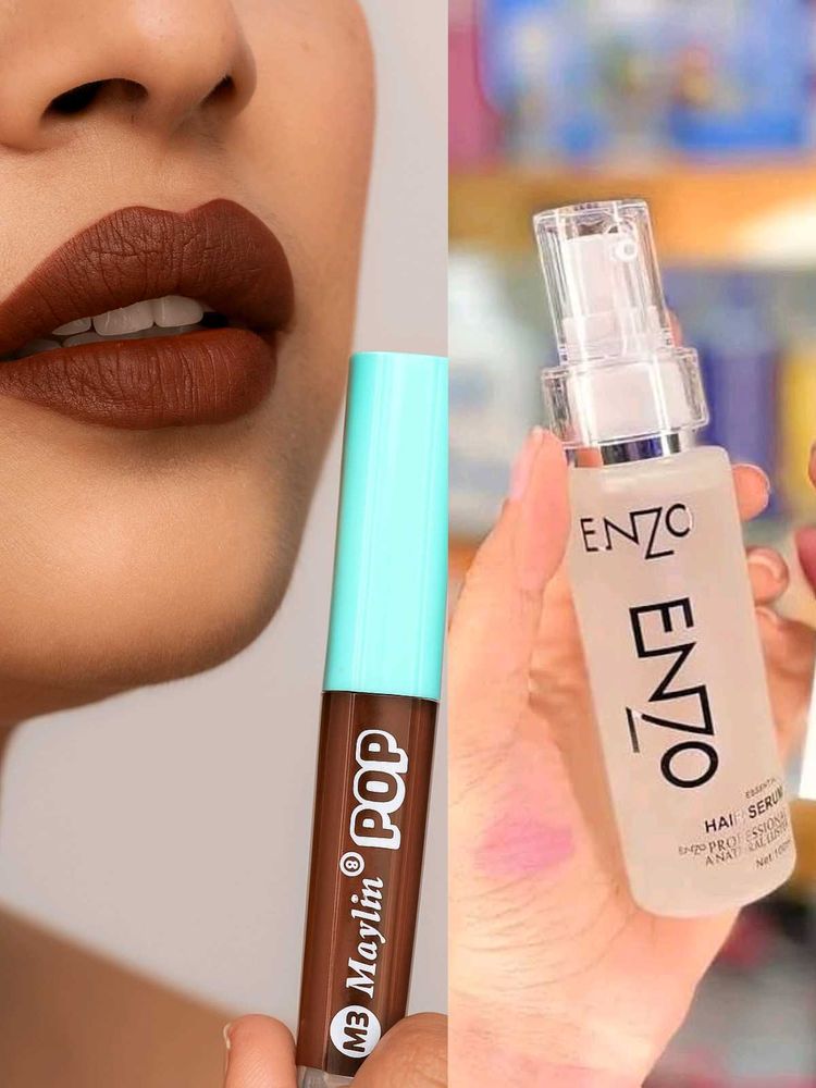 Combo Of Lipstick &amp; Hair Serum