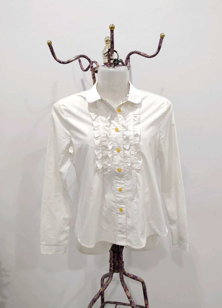 White Frill Top