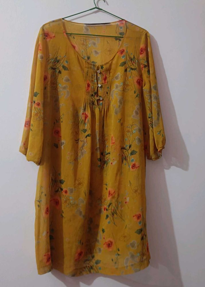 Floral Yellow Dress
