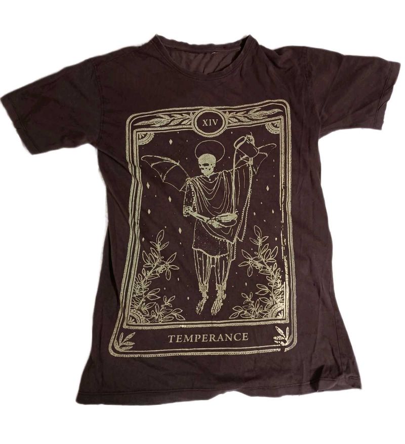 Grunge /Goth / Punk Vintage Print Oversized Tshirt