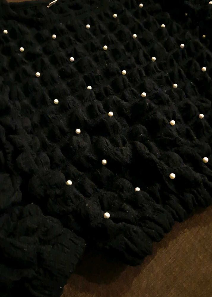 Black Pearl Embellished Top