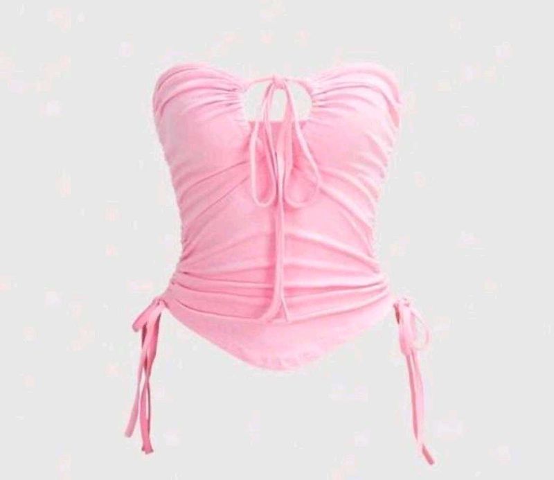 🎀 Pink Tube Knot Top 🎀