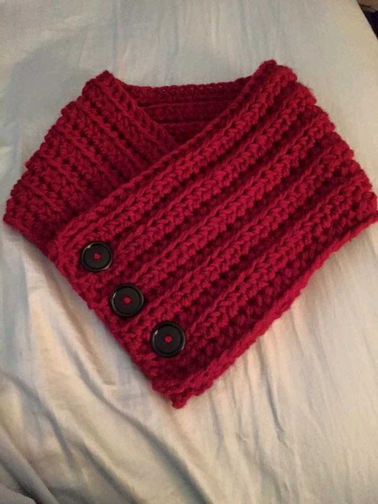 Red Button Scarf