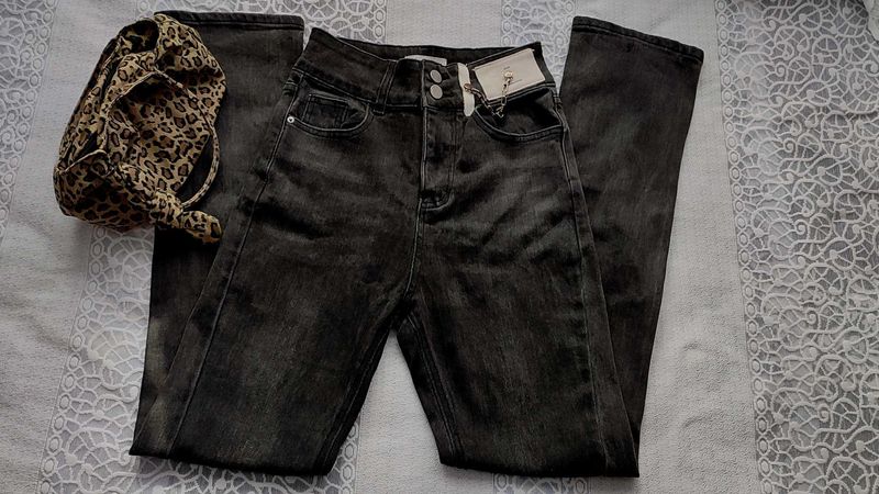 High Waisted Denim Jeans
