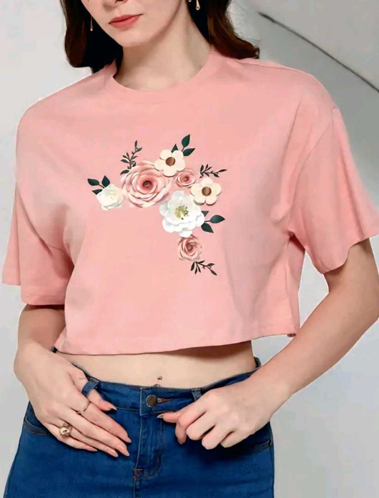 Floral Print Crop Top