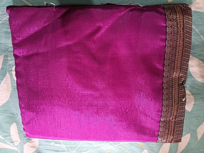 Purple Silk Blend Saree
