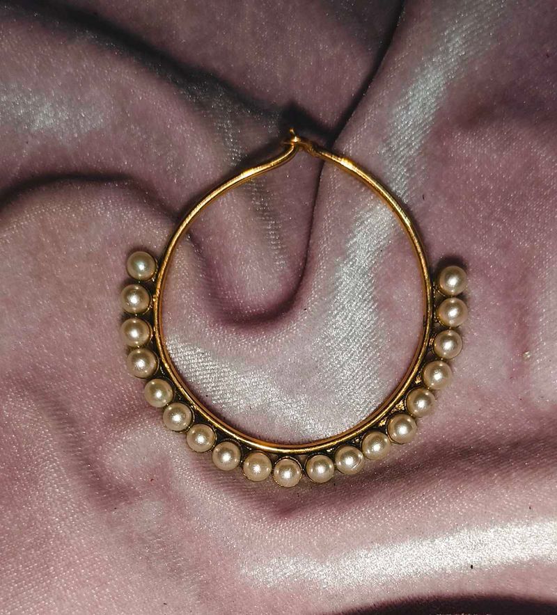 Pearl Hoop Nose Ring
