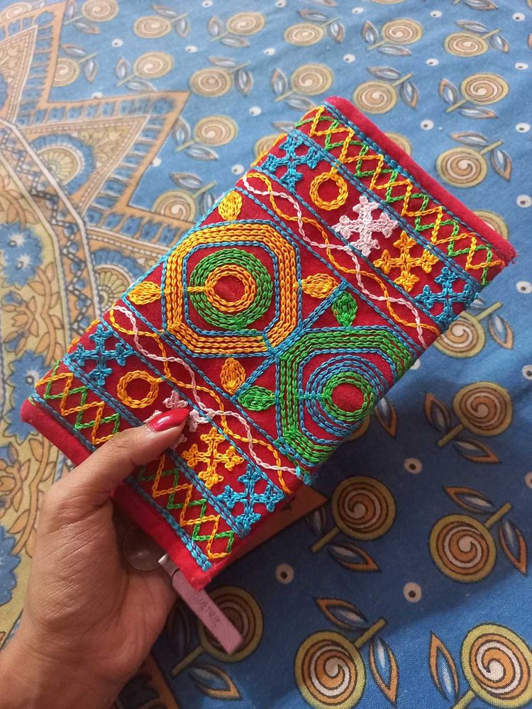 Handmade Embroidered Clutch