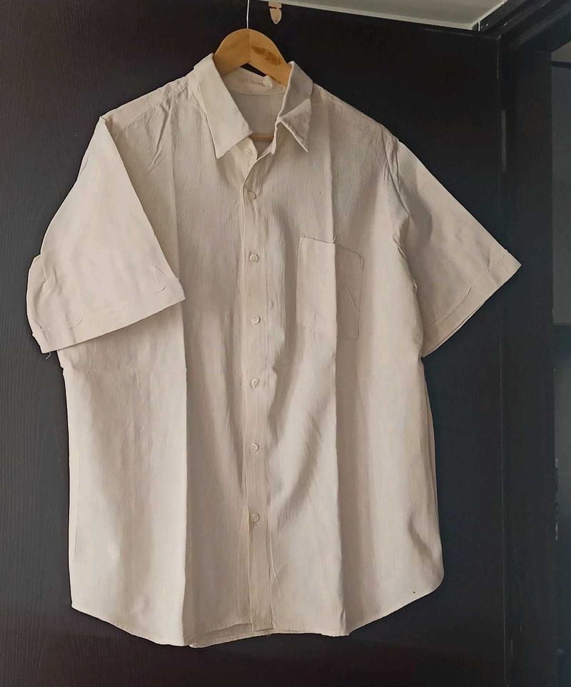 Cream Short Sleeve Shirt