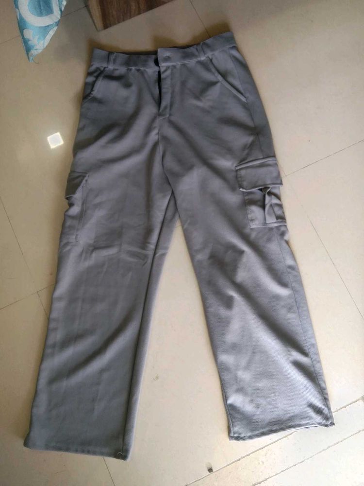 Trendy Grey Cargo Pants