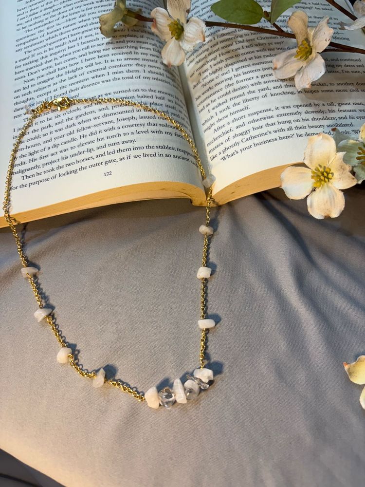 Boho Gold Chain Gemstone Necklace