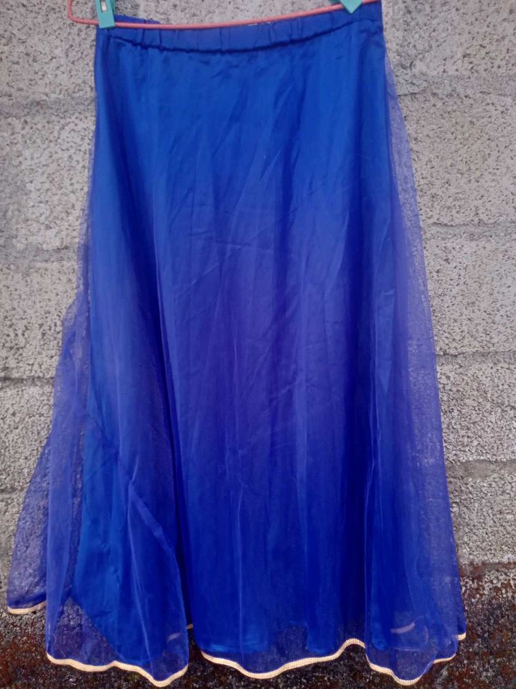 Elegant Blue Ethnic Skirt