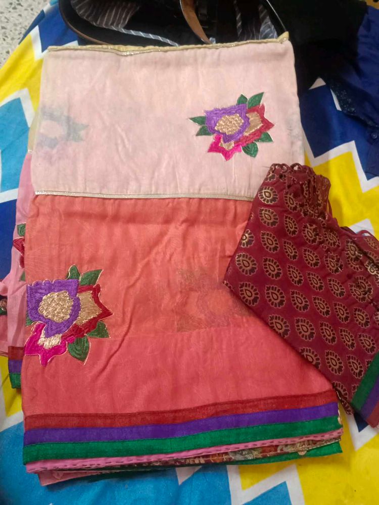 embroidered saree