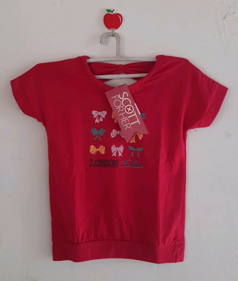 Scott for Her Pink Bow Tee