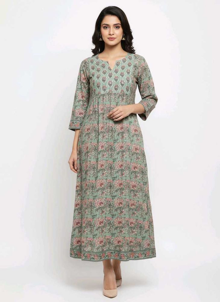 Floral Print Long Kurta