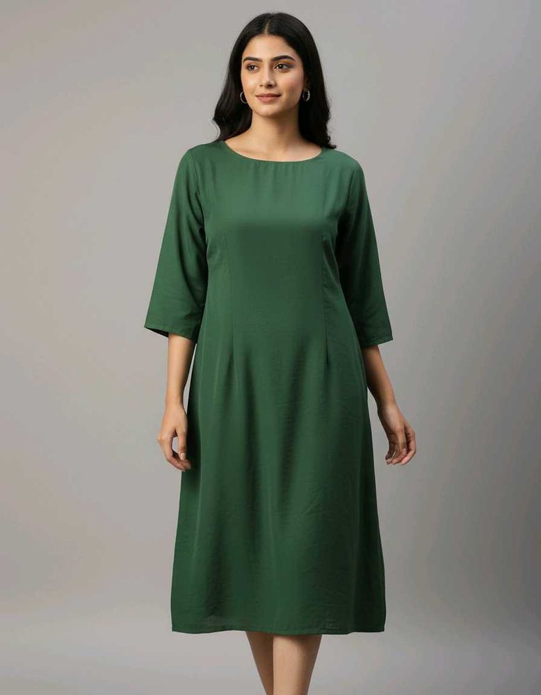 Elegant Green Midi Dress