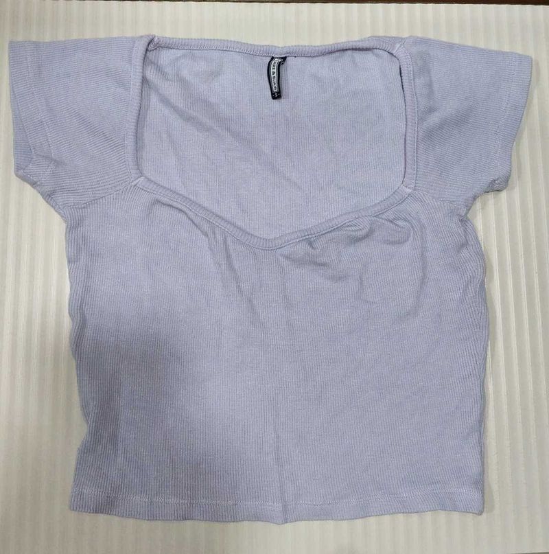 Lavender Square Neck Top