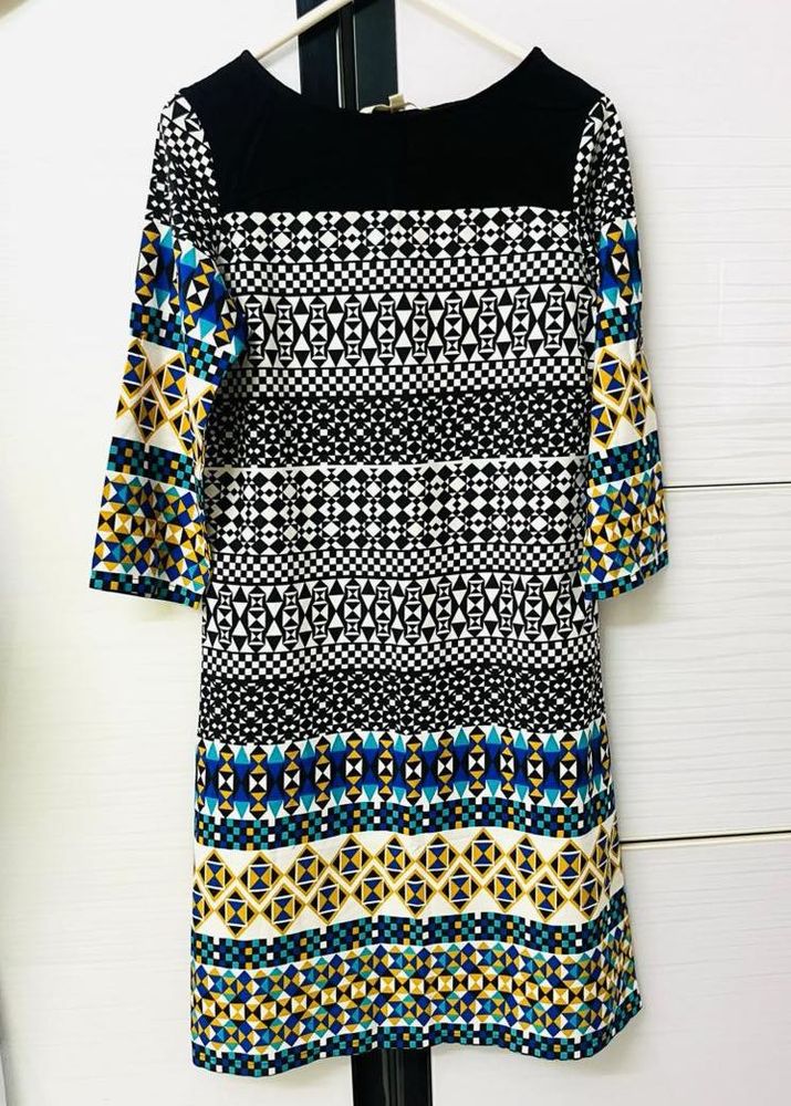 AND Geometric Print Dress