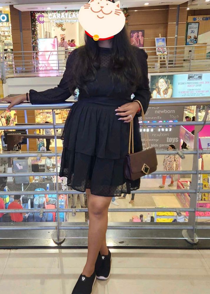 Black Tiered Mini Dress
