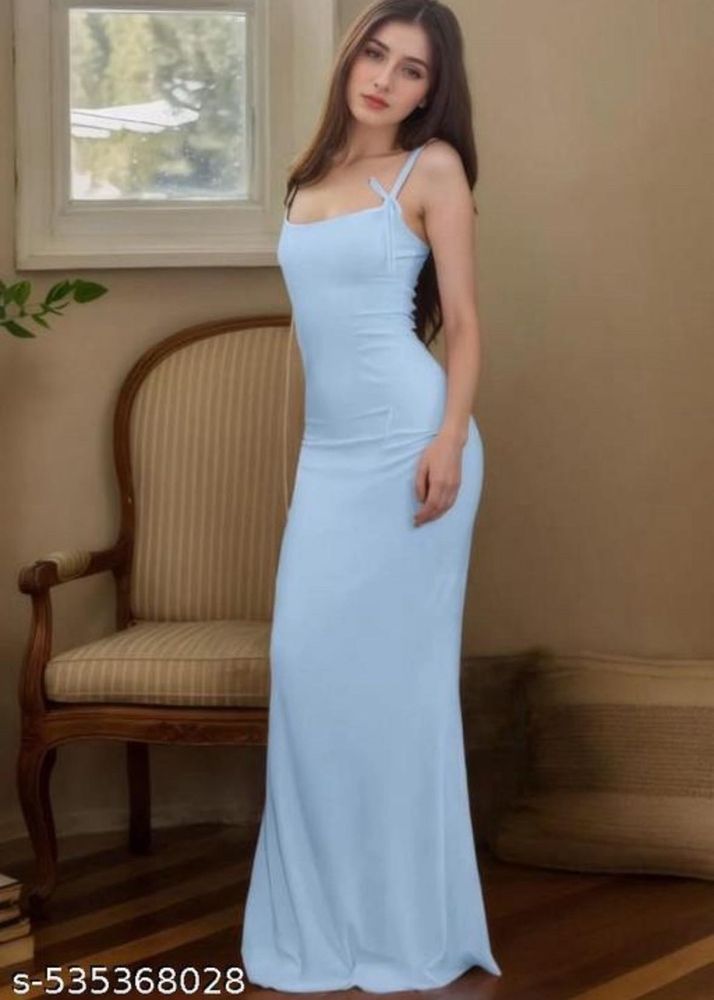 Elegant Blue Maxi Dress
