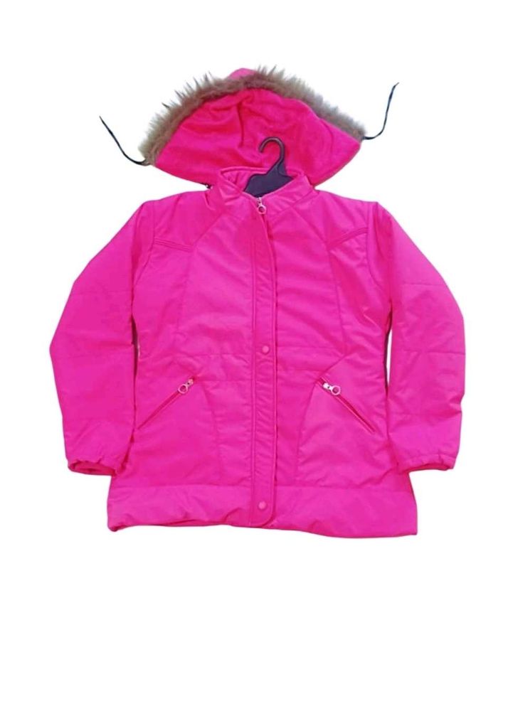 Winter Wear Full Sleeves Solid Pink Jacket