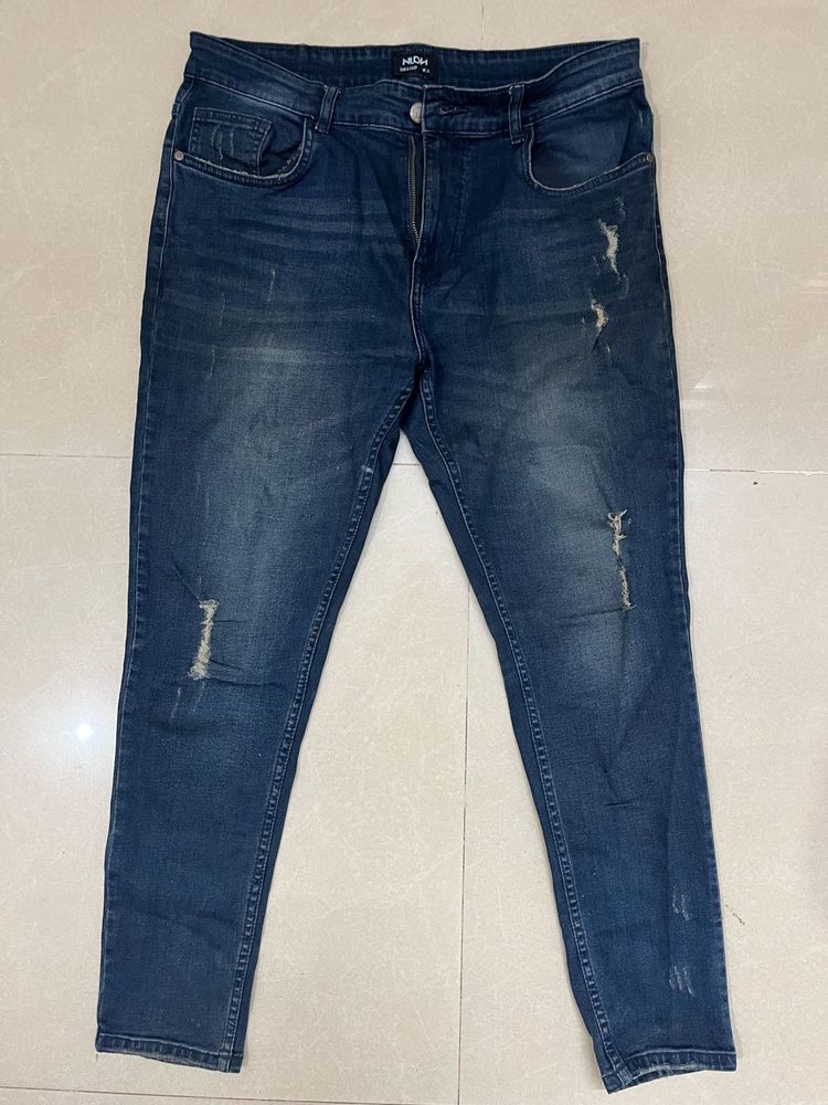 NUON|Westside|Ripped Dark Wash Jeans