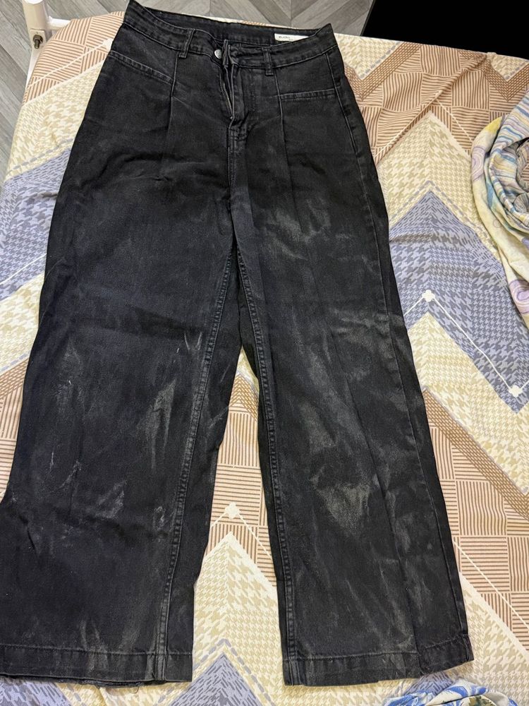 Wide Leg Denim Pants