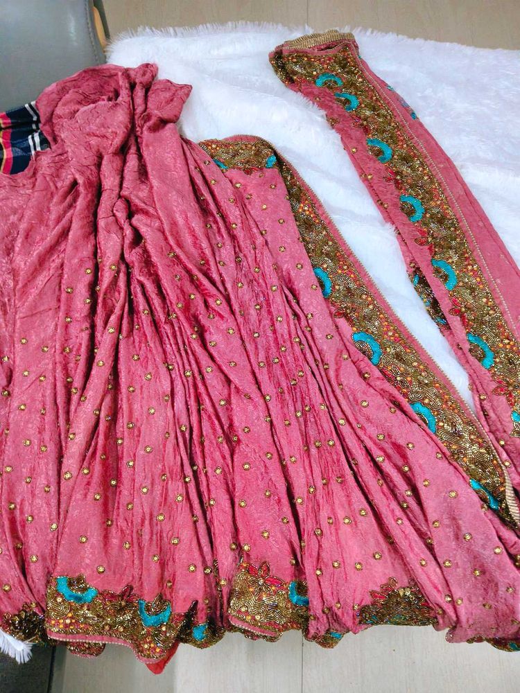 Gorgeous Pink Embellished Saree