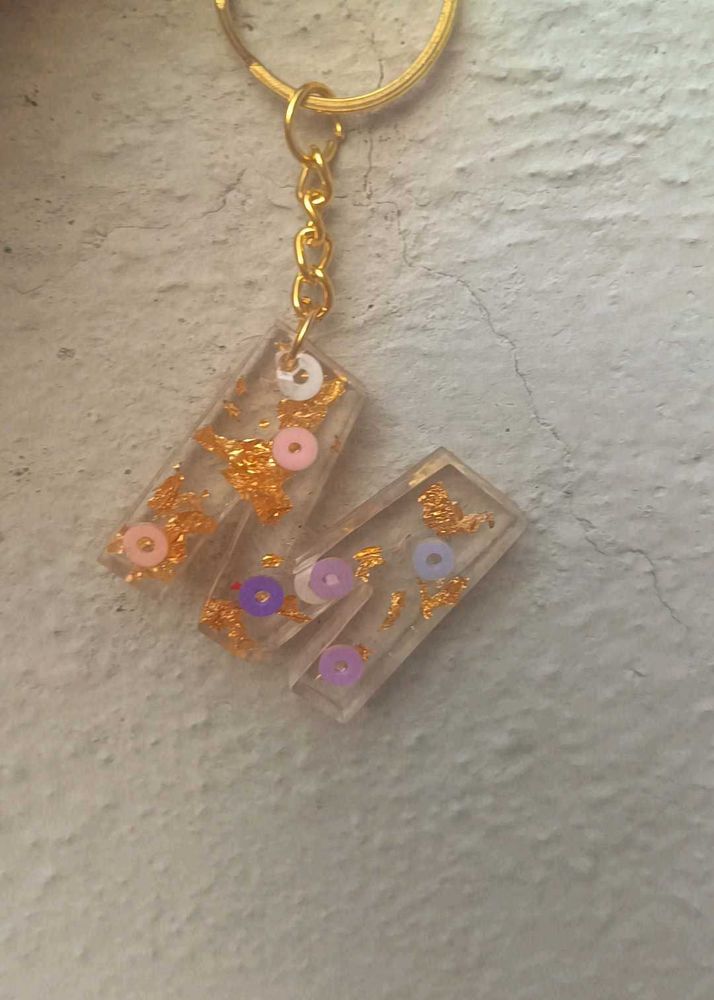 Resin Keychain Letter M