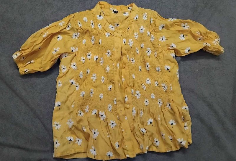 Floral Yellow Top &amp; tunic for girls
