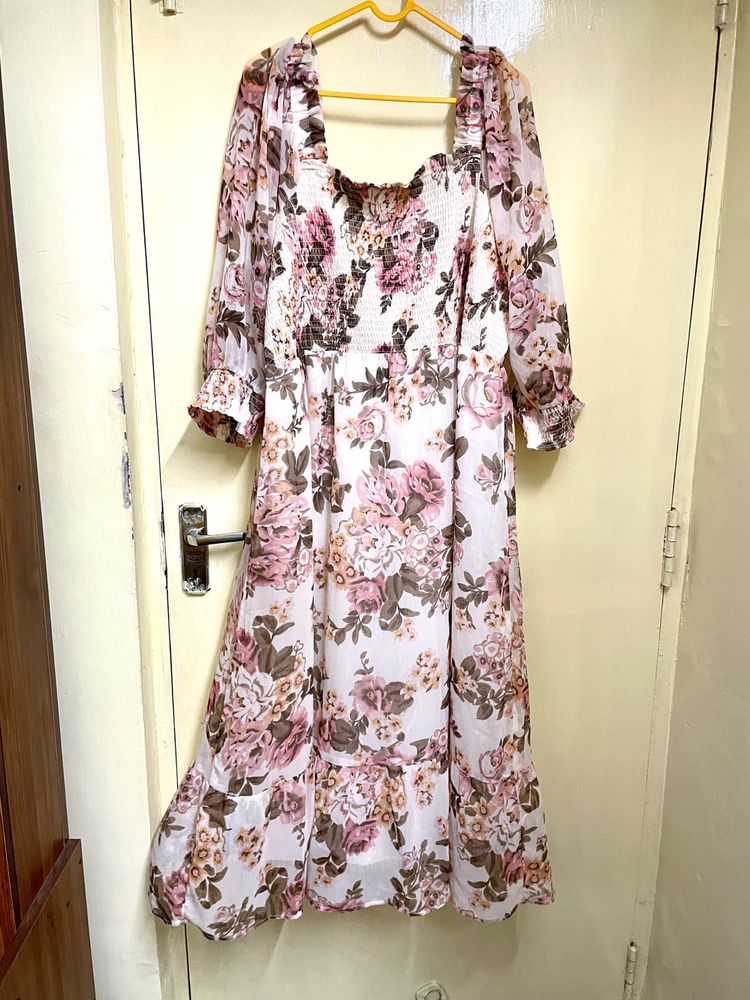Floral Print Midi Dress