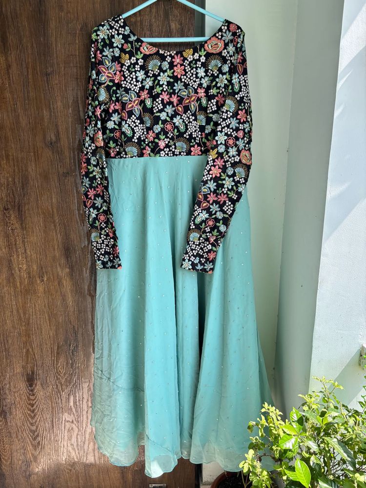 Goergette Embroidery Party Gown