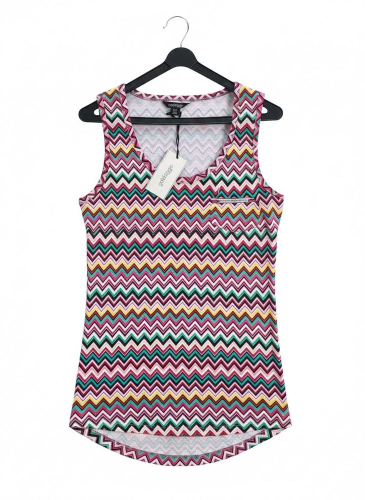 Golddigga Chevron Print Tank Top
