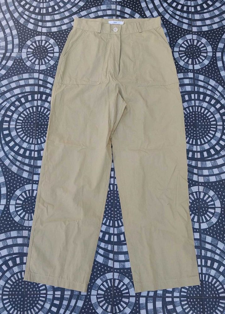 Khaki Wide Leg Pants