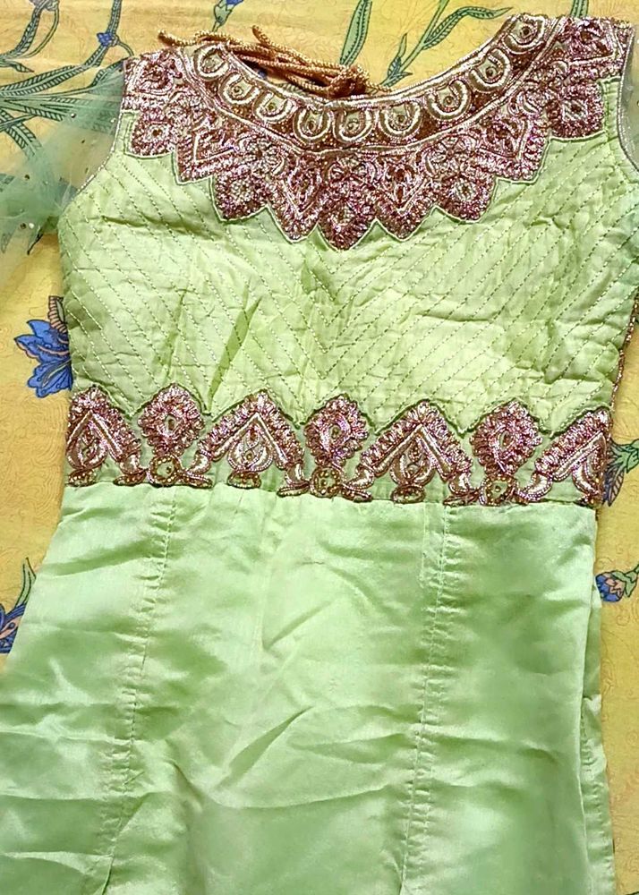 Golden Embroidery Work Kurta