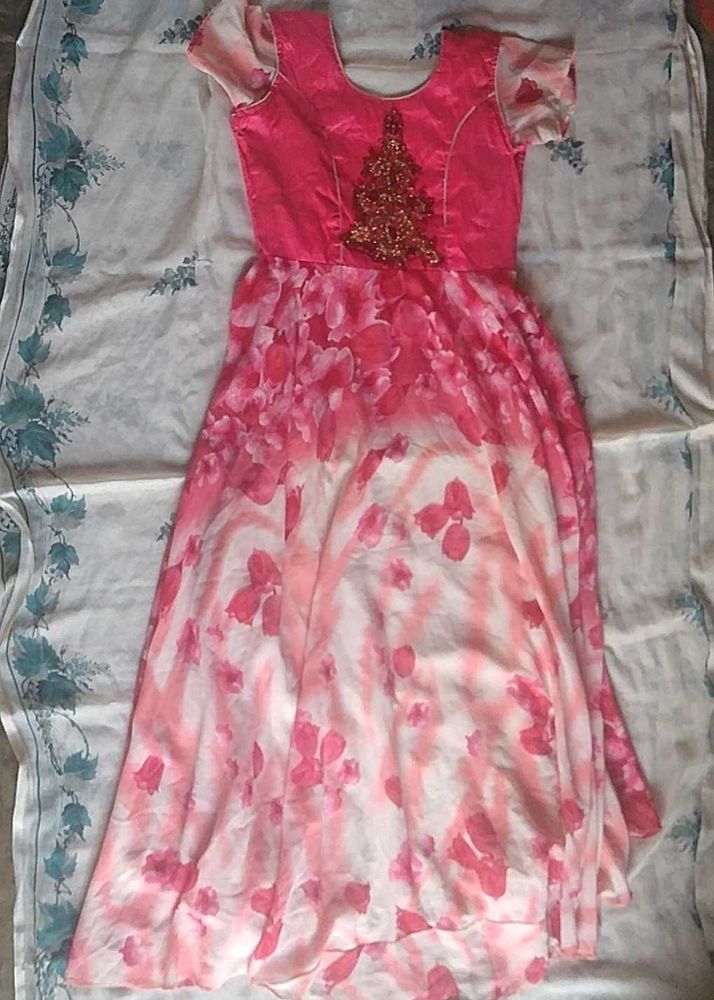 Floral Pink Girls Dress